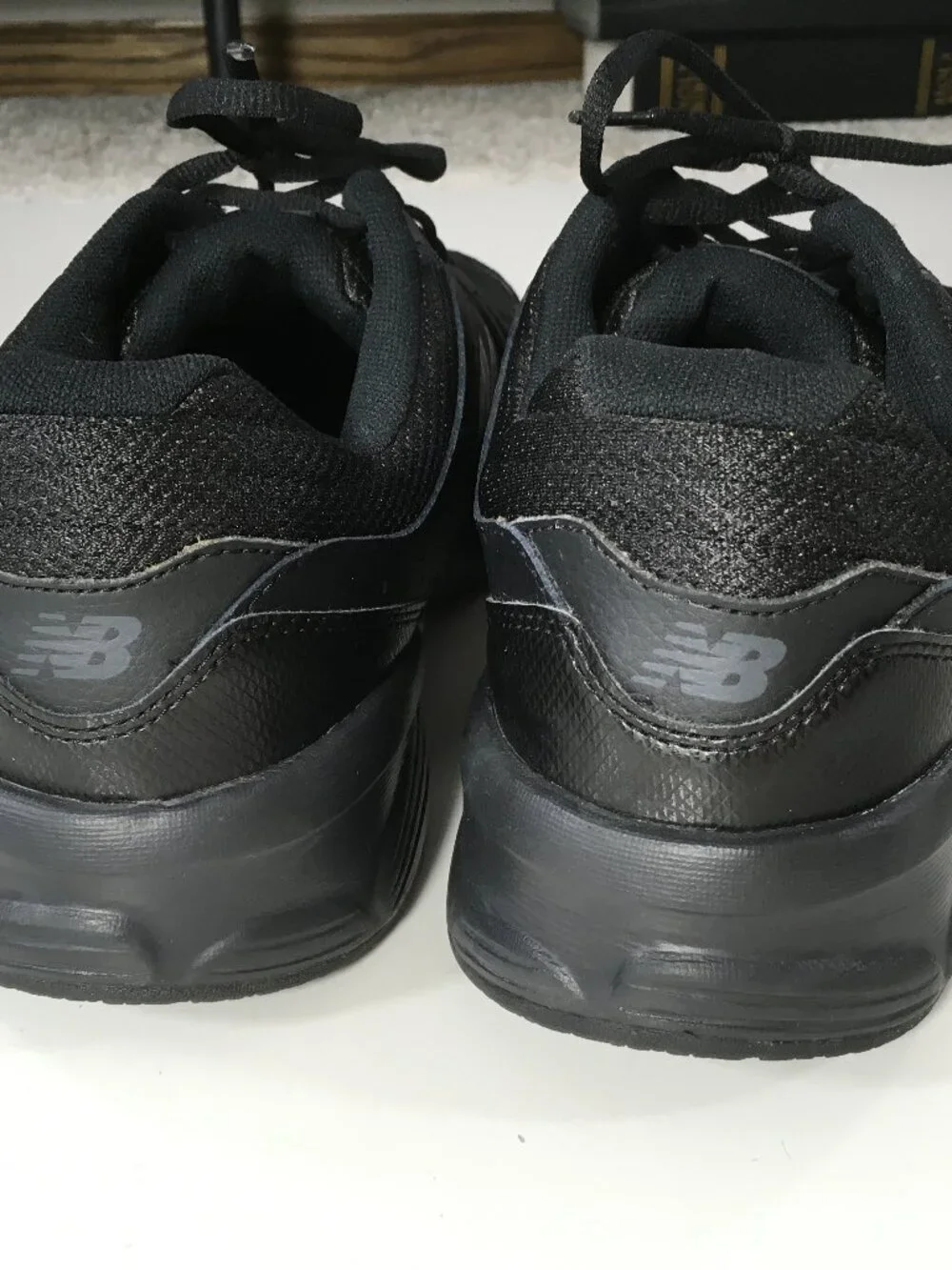 New Balance 519v2 Lace Up Sneakers Mens Size 12 4E Wide Black Leather MX519AB2